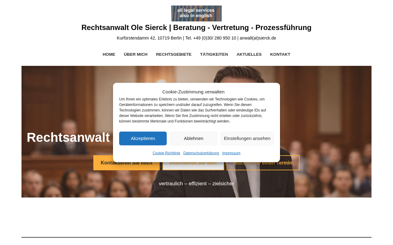 Rechtsanwalt Ole Sierck screenshot