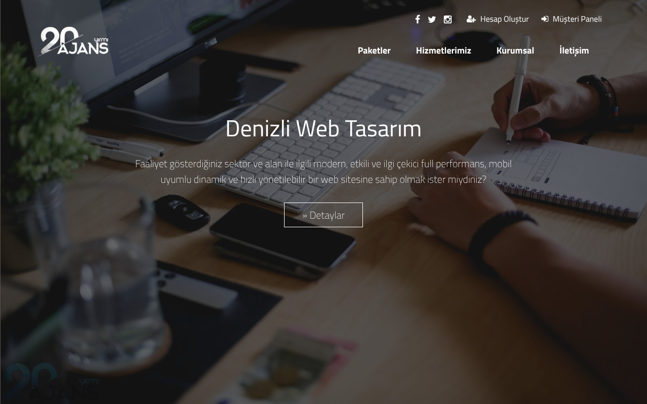 Yirmi Ajans - Reklam Ajansı - İstanbul, Denizli Web Tasarım screenshot