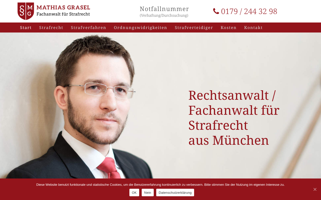 Rechtsanwalt Mathias Grasel screenshot