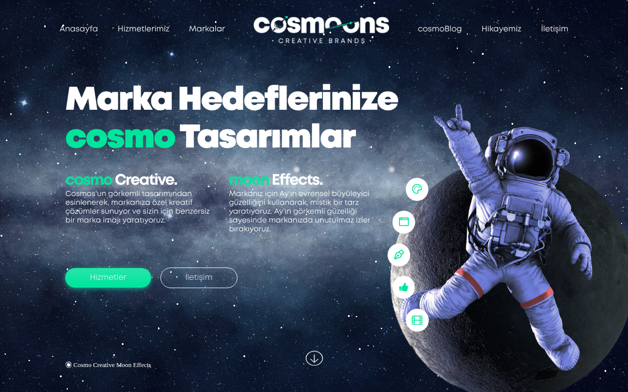 Cosmoons Creative | Web Tasarım, SEO ve Dijital Danışmanlık Ajansı screenshot