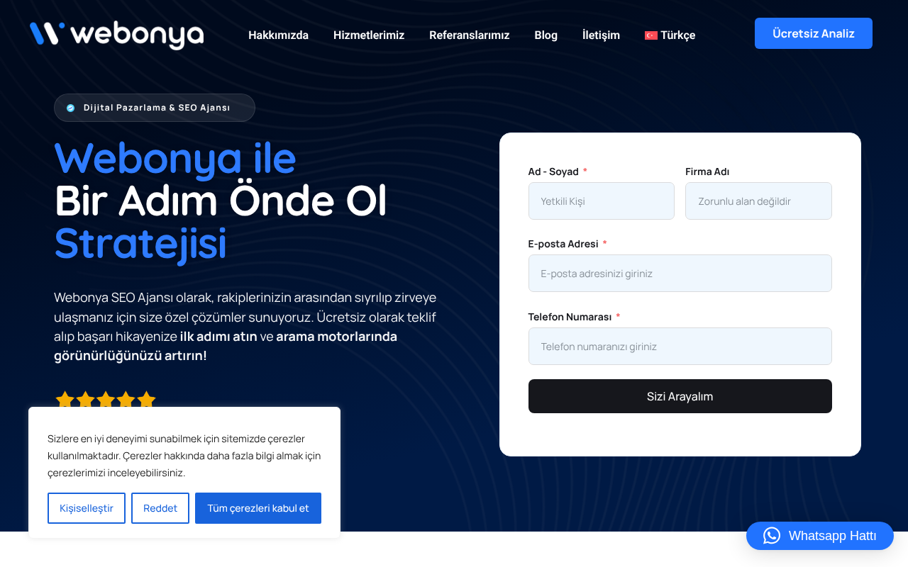 Webonya | Dijital Pazarlama & SEO Ajansı screenshot