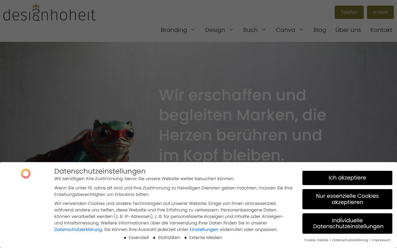 designhoheit - Design- & Branding-Agentur München screenshot