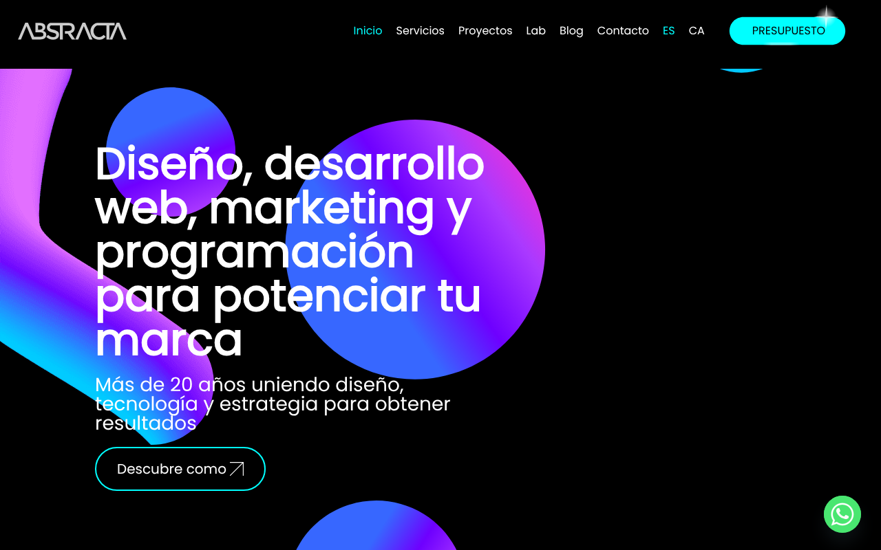Abstracta Agencia Diseño Web screenshot