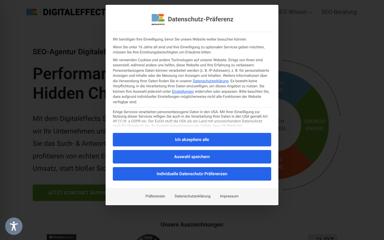 SEO-Agentur Digitaleffects GmbH screenshot