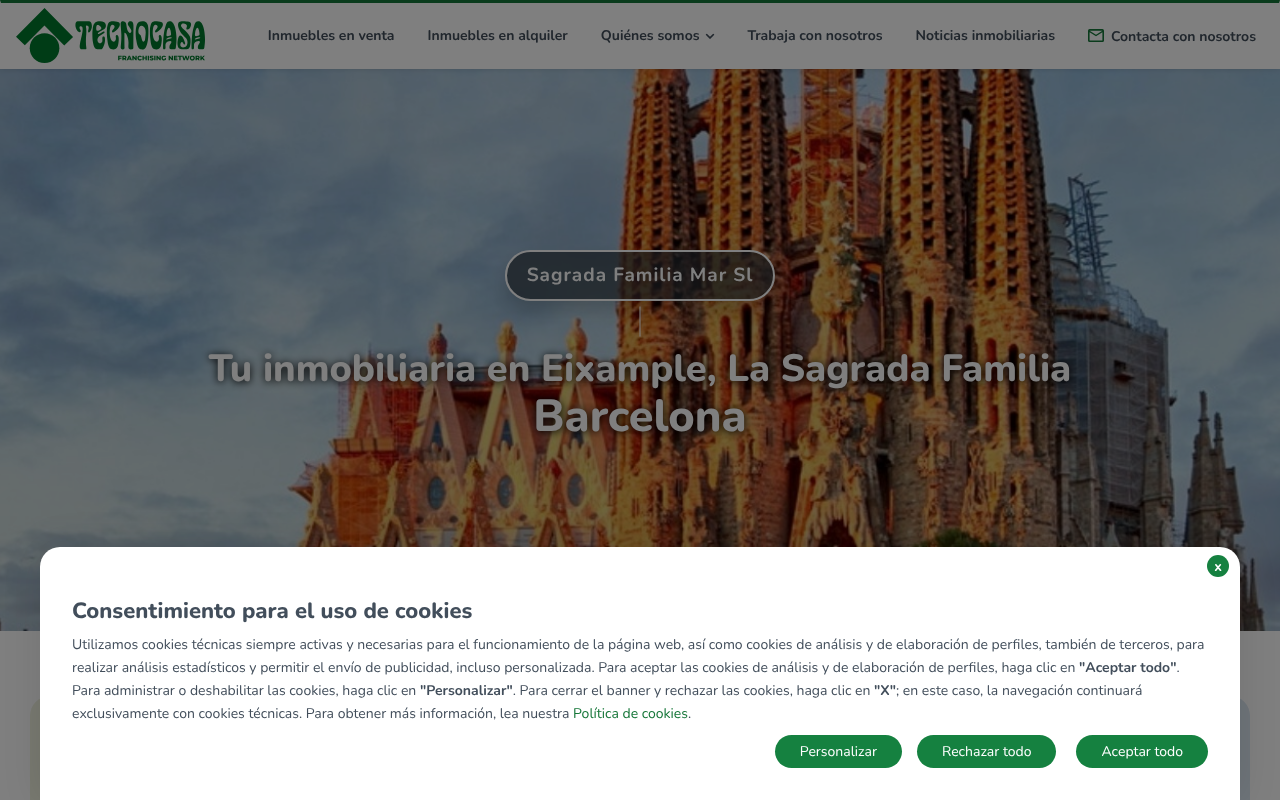 Tecnocasa agència immobiliaria screenshot