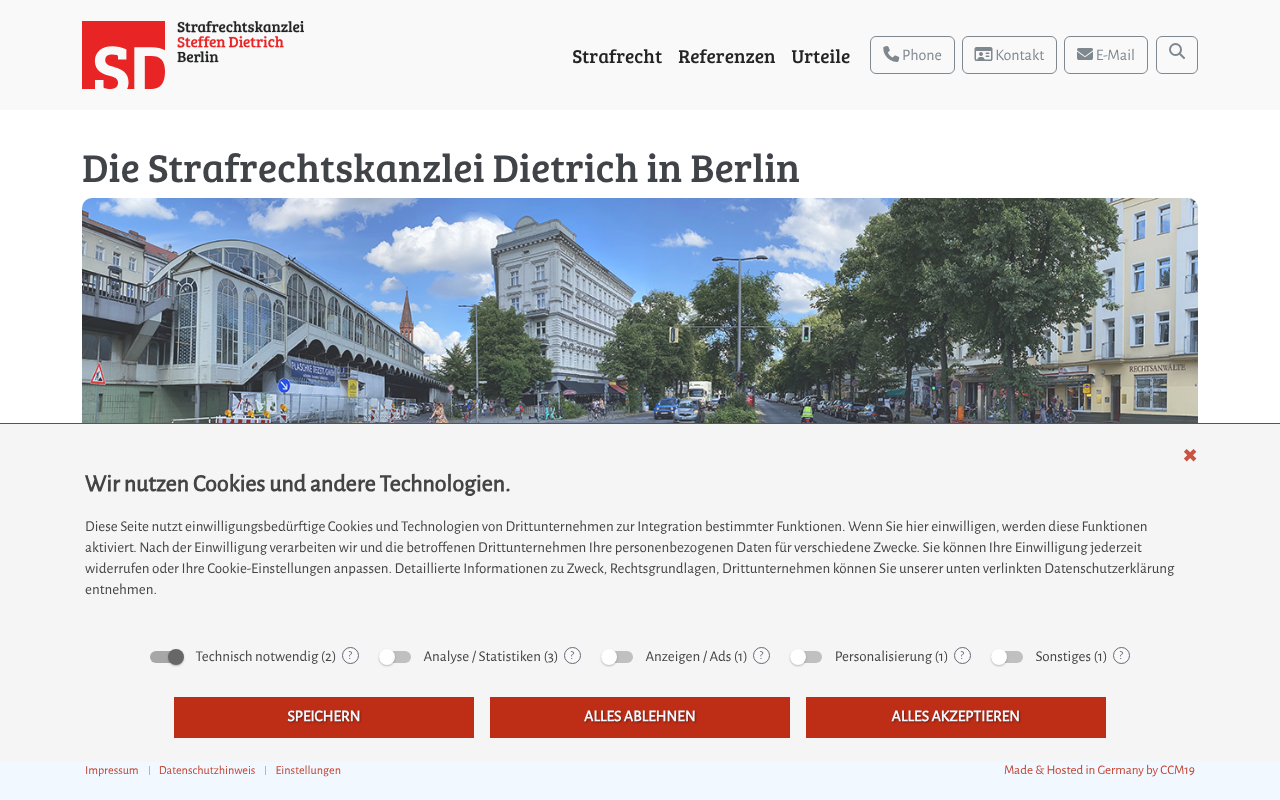 Strafrechtskanzlei Dietrich - Fachanwalt für Strafrecht Berlin screenshot