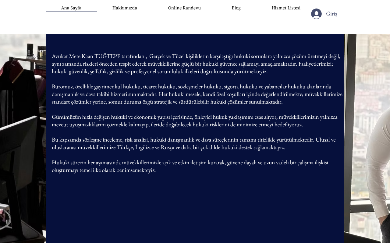 Avukat Mete Kaan Tuğtepe -Tuğtepe Hukuki Danışmanlık screenshot