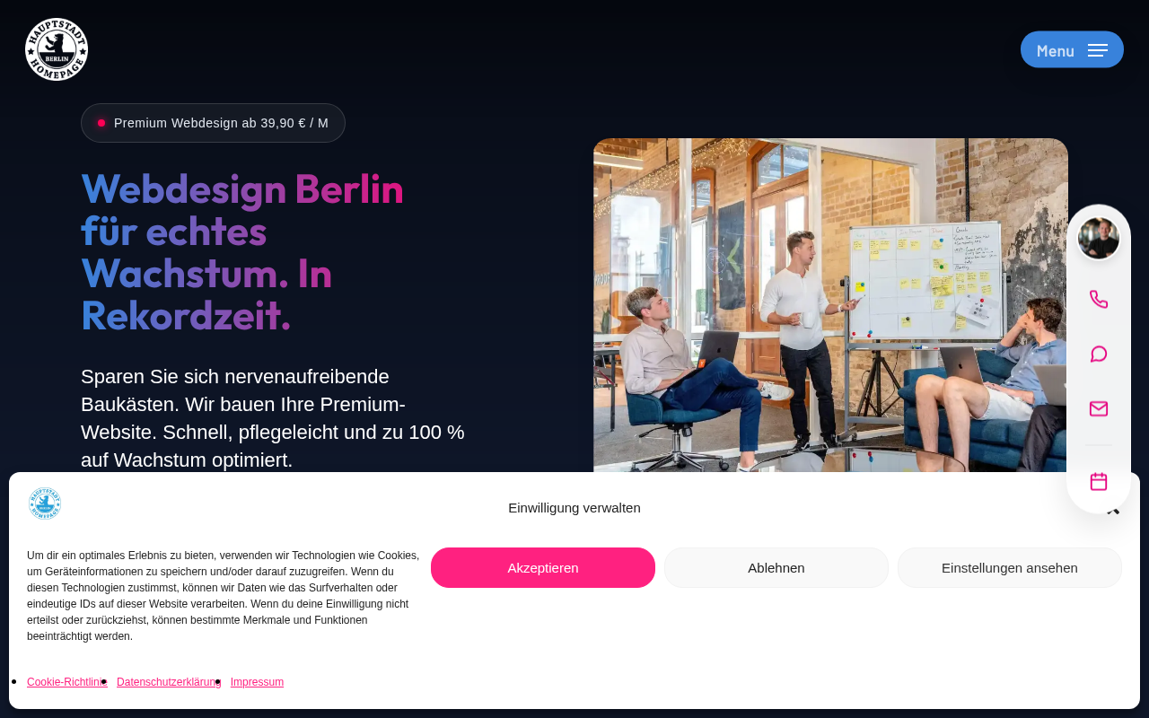 Webdesign Agentur Berlin - Rocket Website GmbH screenshot