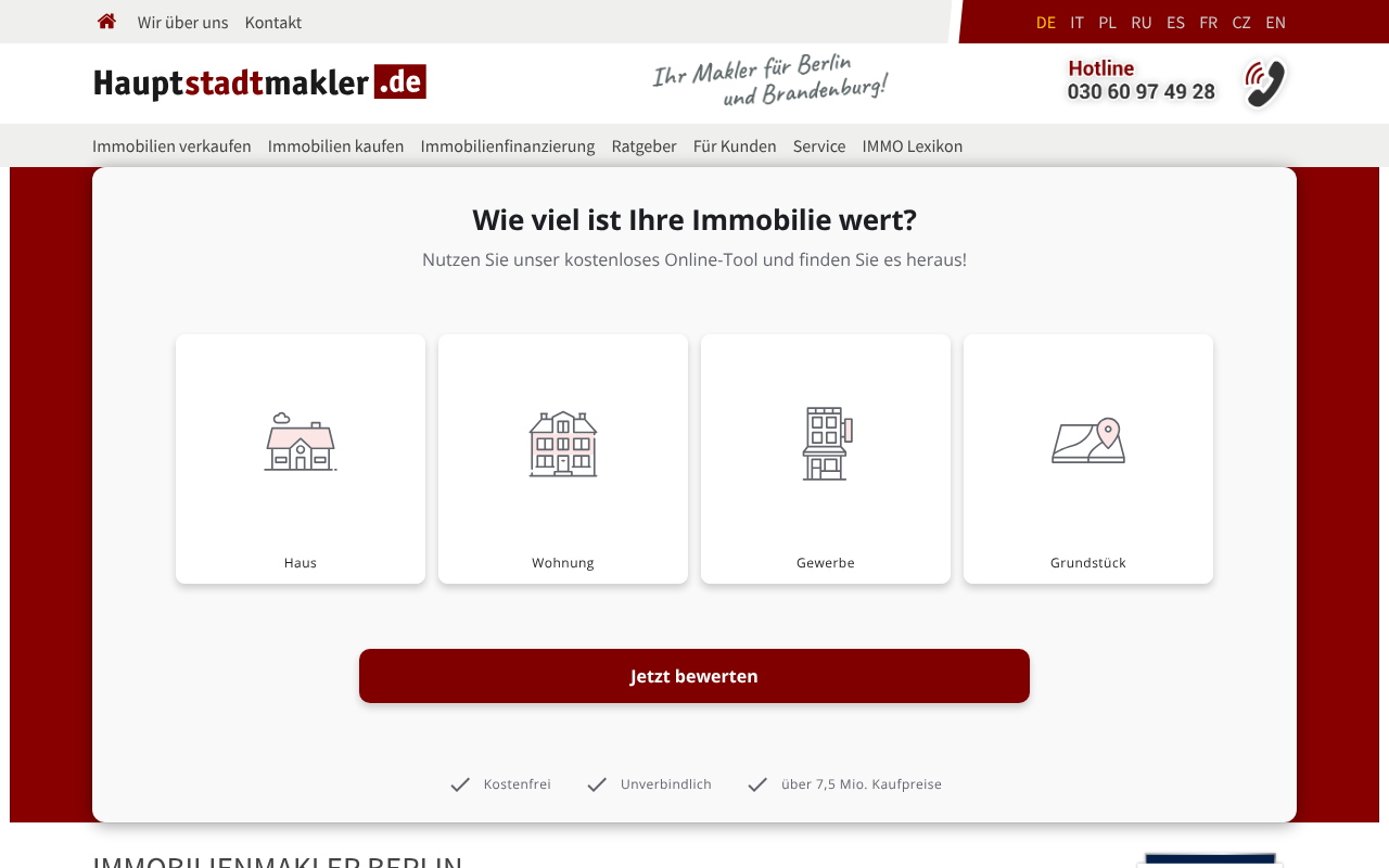 Hauptstadtmakler Immobilien
