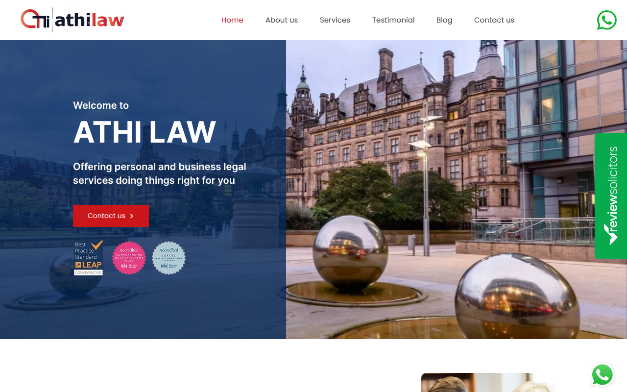Athi Law LLP screenshot