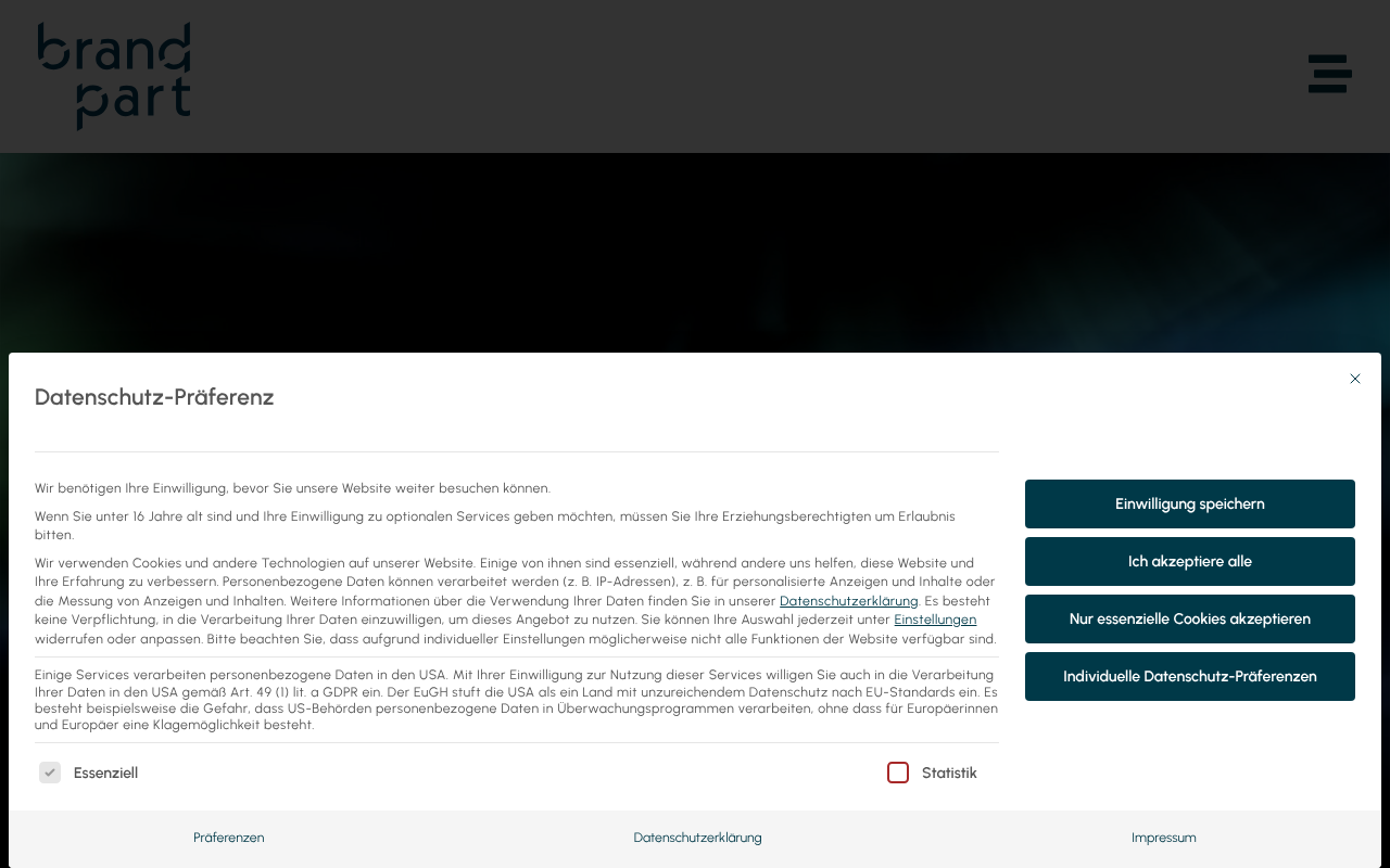 brandpart - Branding, Design & Website Agentur München screenshot