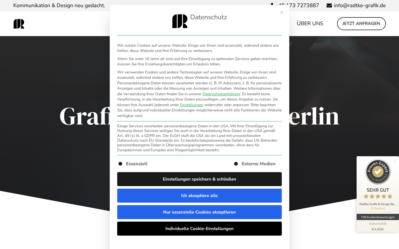Radtke Grafik & Design Berlin - Grafikbüro Berlin screenshot
