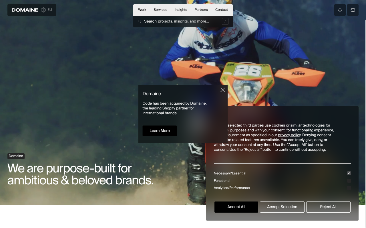 Code, a Shopify Platinum agency screenshot