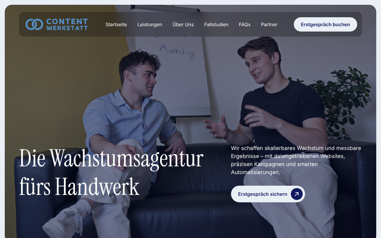 Content Werkstatt - Die Werbeagentur für Handwerksbetriebe screenshot