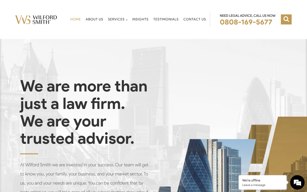 Wilford Smith Solicitors screenshot