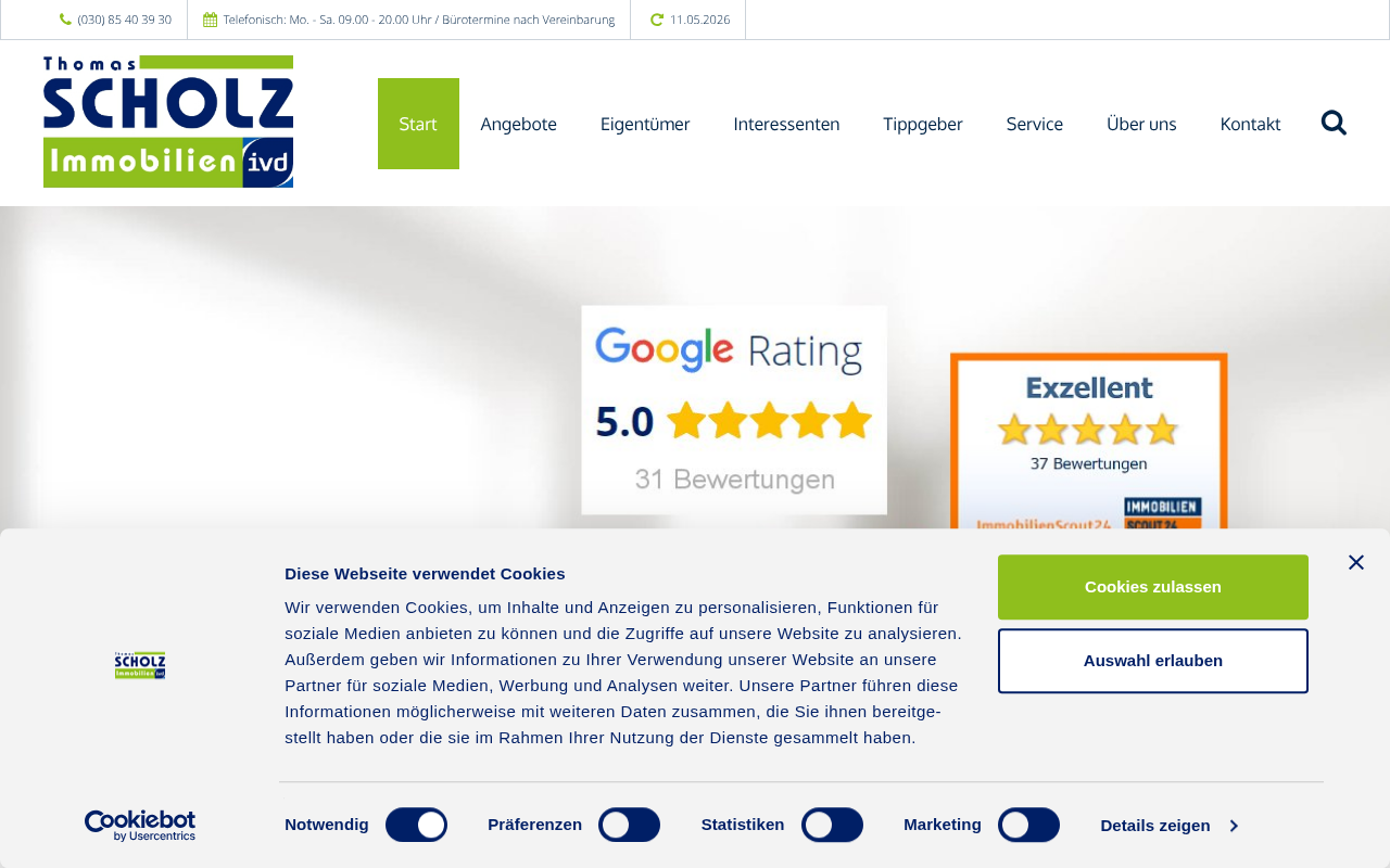 SCHOLZ Immobilien screenshot