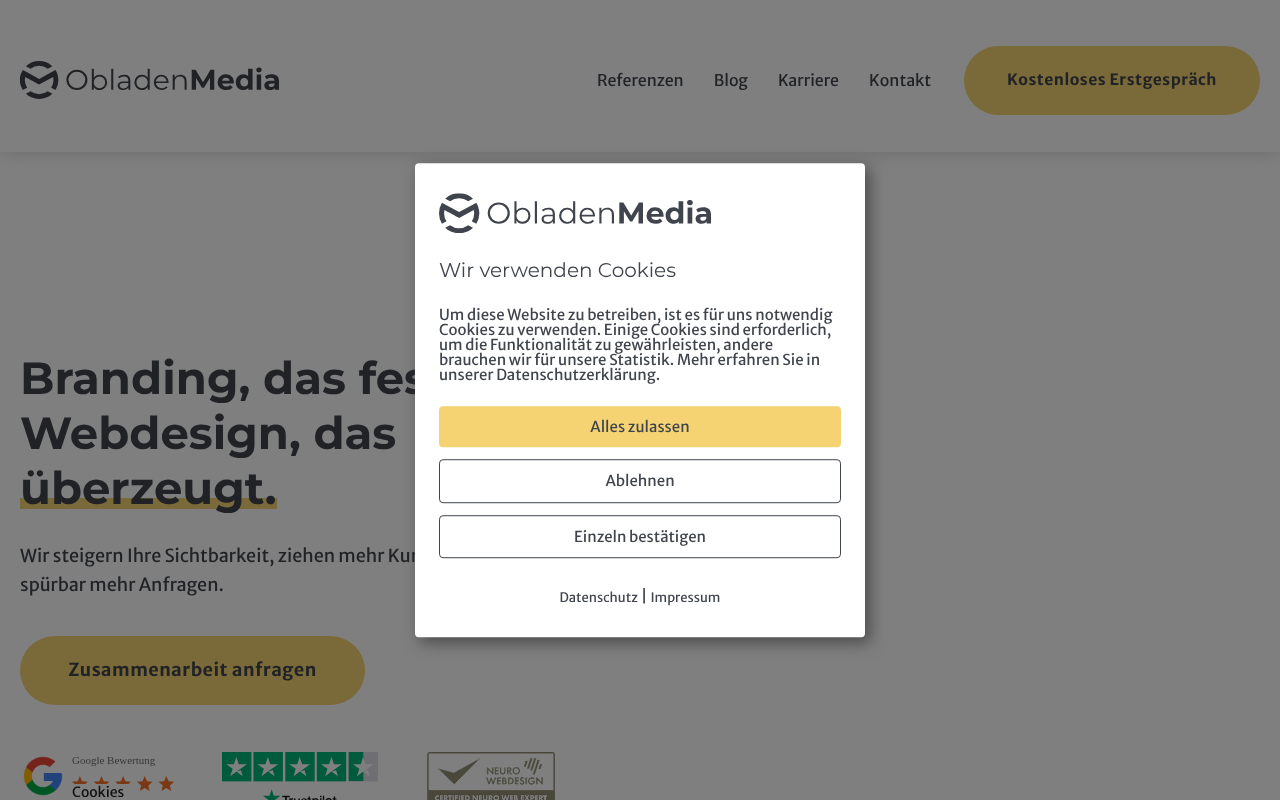 ObladenMedia Agentur screenshot