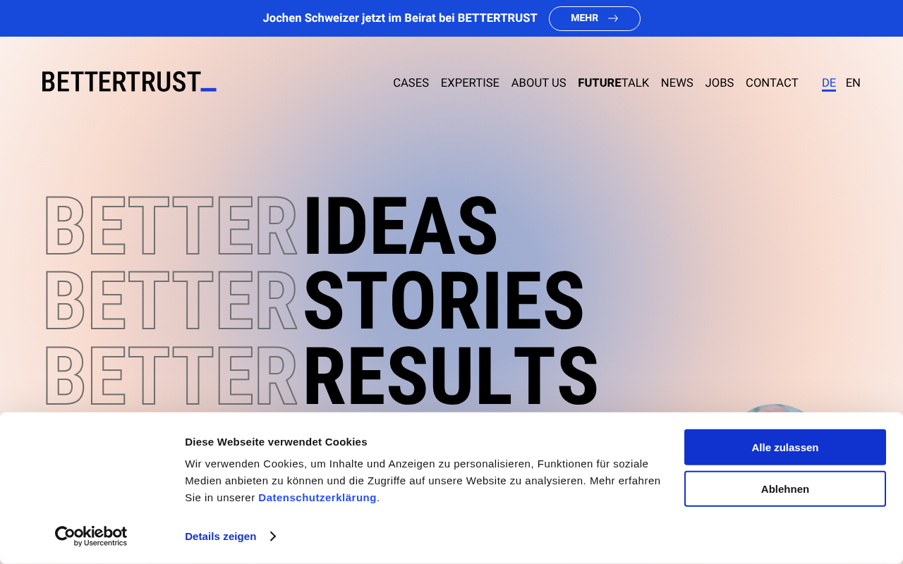 BETTERTRUST GmbH | PR Agentur Berlin screenshot