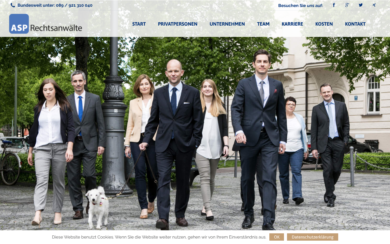 ASP Rechtsanwälte PartG mbB screenshot