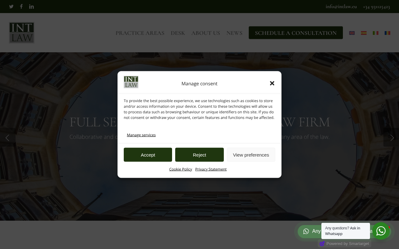 Abogados Barcelona - Intlaw screenshot