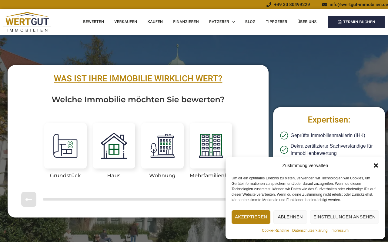 WERTGUT Immobilien Berlin Jasmine Roggow screenshot