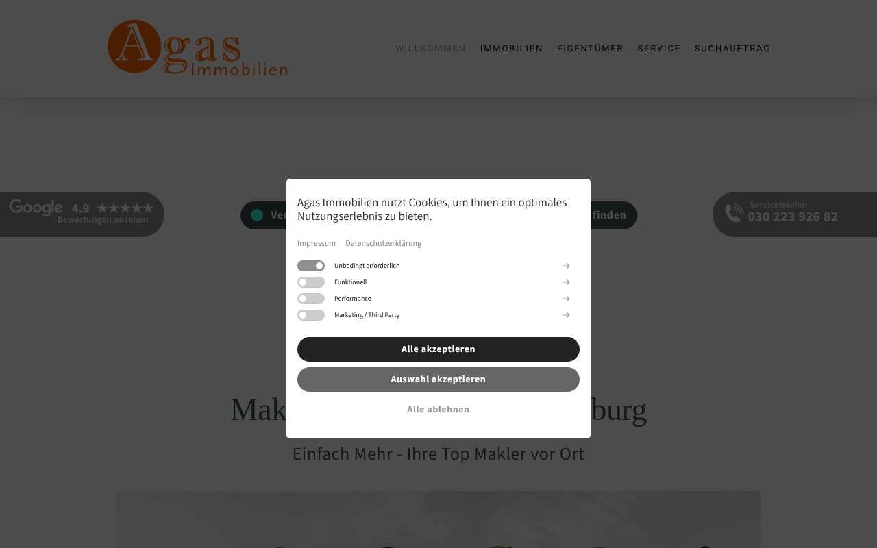 Agas Immobilien GmbH screenshot