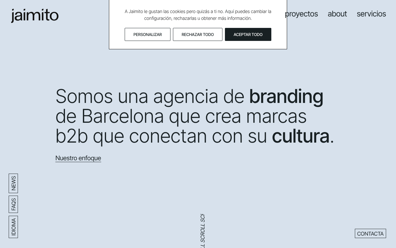 Agencia Jaimito: branding especializado en b2b screenshot