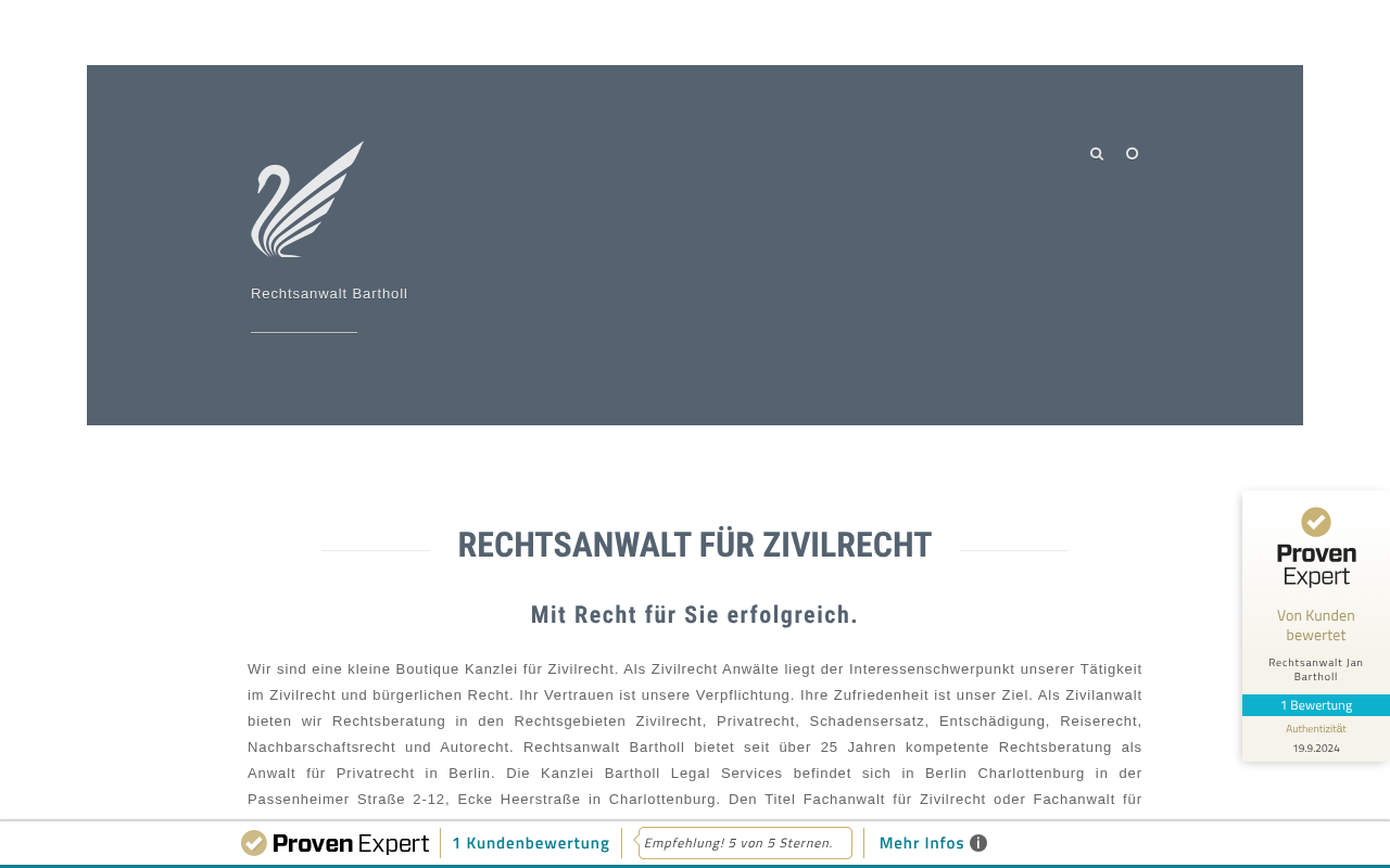 Rechtsanwalt Jan Bartholl screenshot