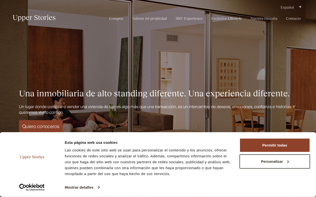 Upper Stories - Inmobiliaria Lujo & Real Estate Barcelona screenshot