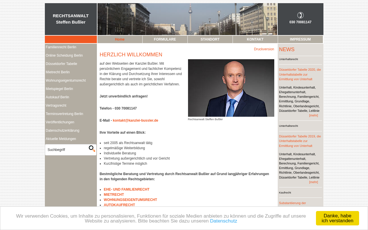 Rechtsanwalt Steffen Bußler - Familienrecht Autokauf Mietrecht WEG-Recht screenshot