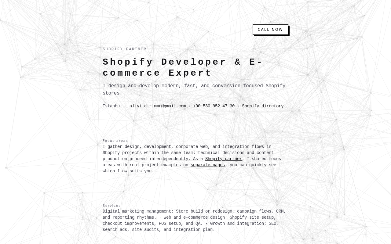 Shopify Türkiye Partner screenshot