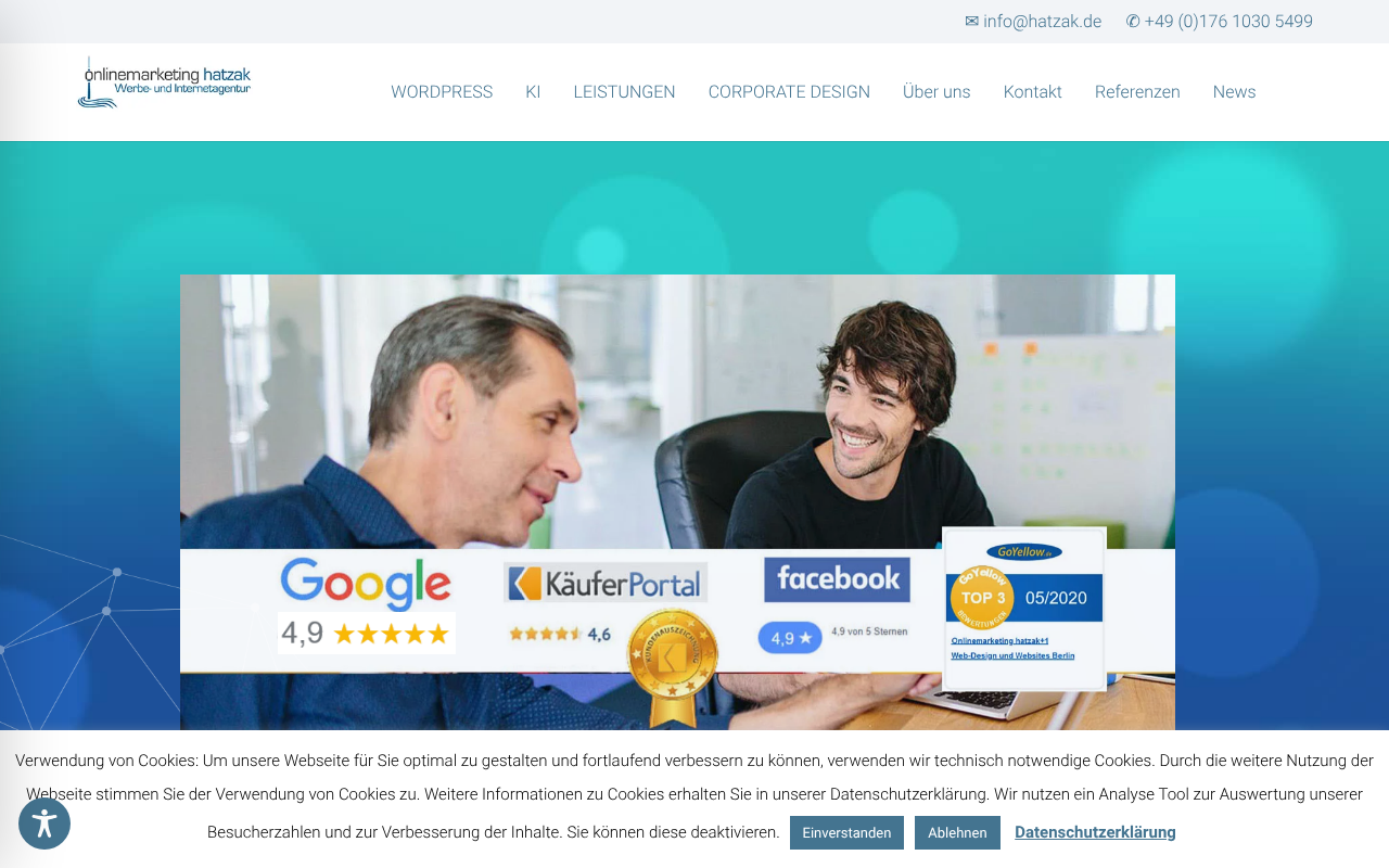 Onlinemarketing Agentur Hatzak screenshot