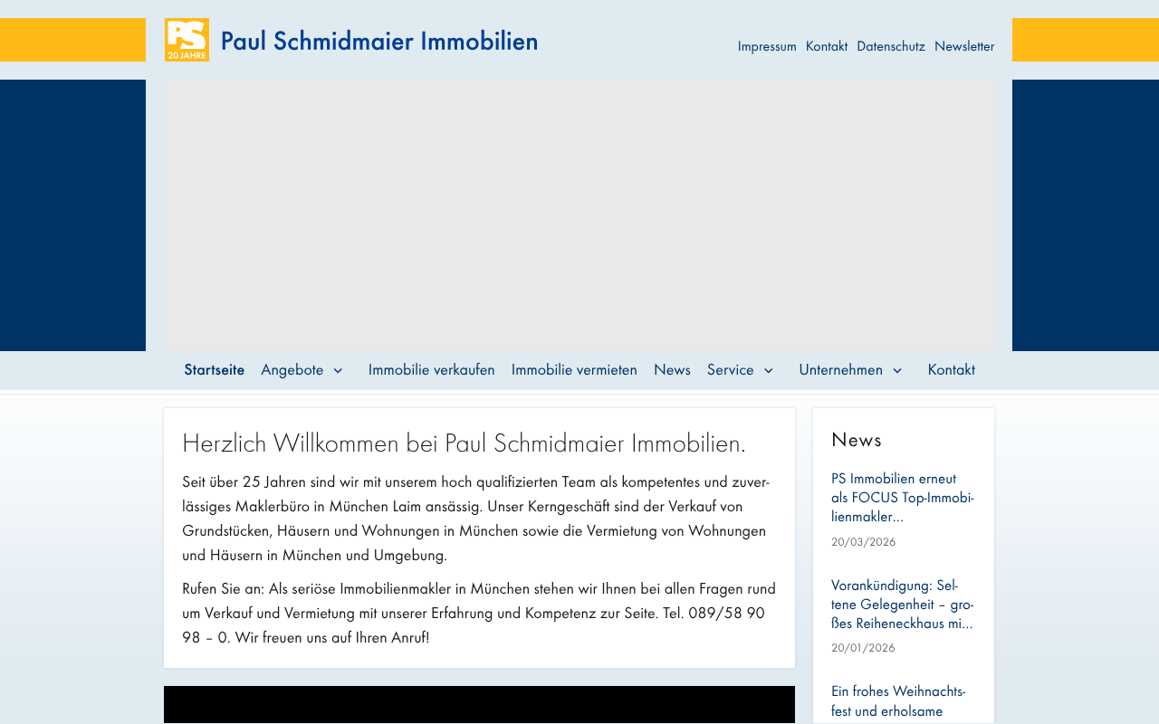 Paul Schmidmaier Immobilien GmbH screenshot