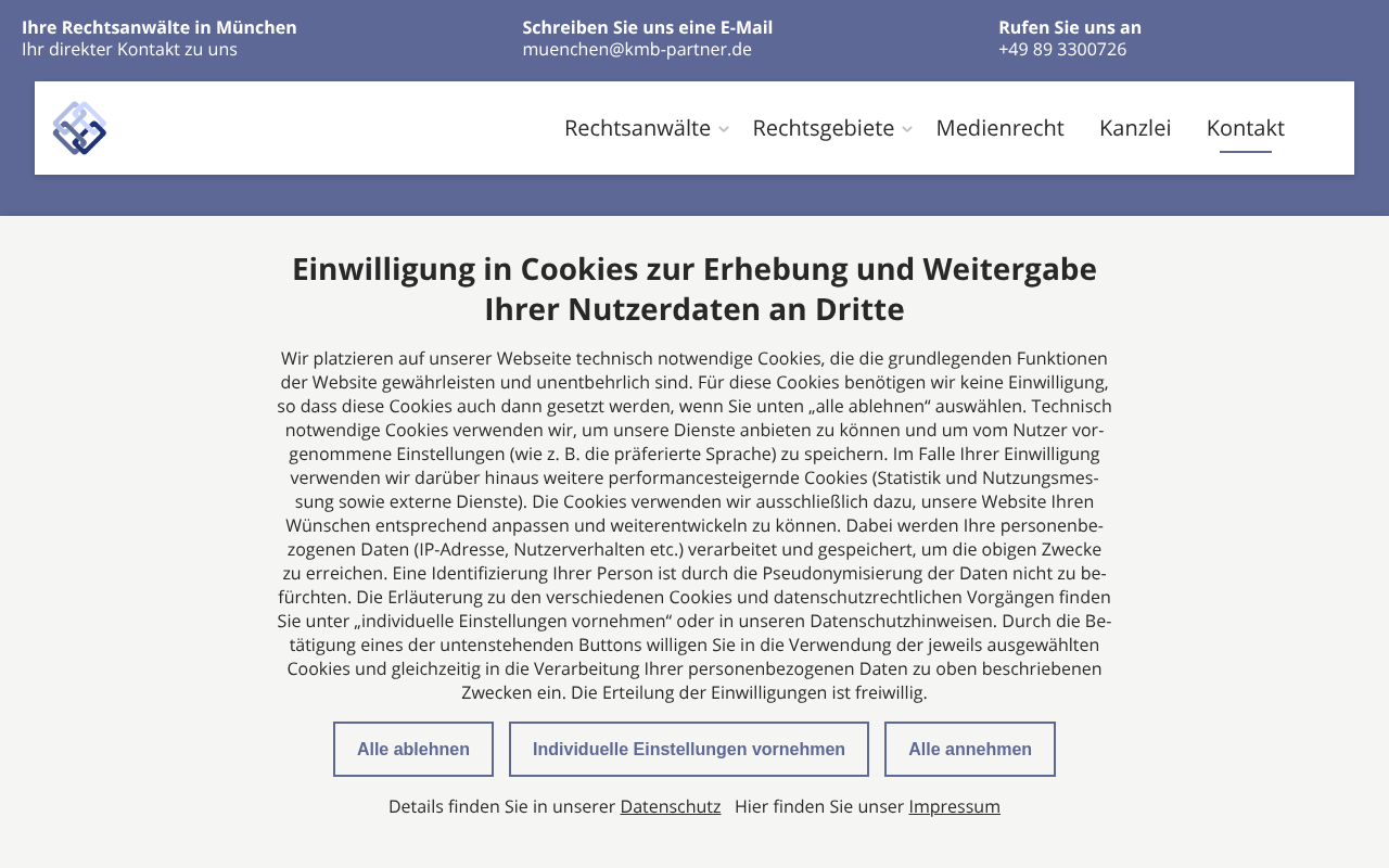 Dr. Kuntze Mayer & Beyer Rechtsanwälte Fachanwälte screenshot