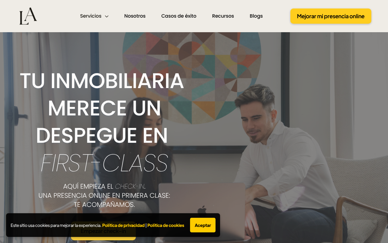 Real estate marketing agency screenshot