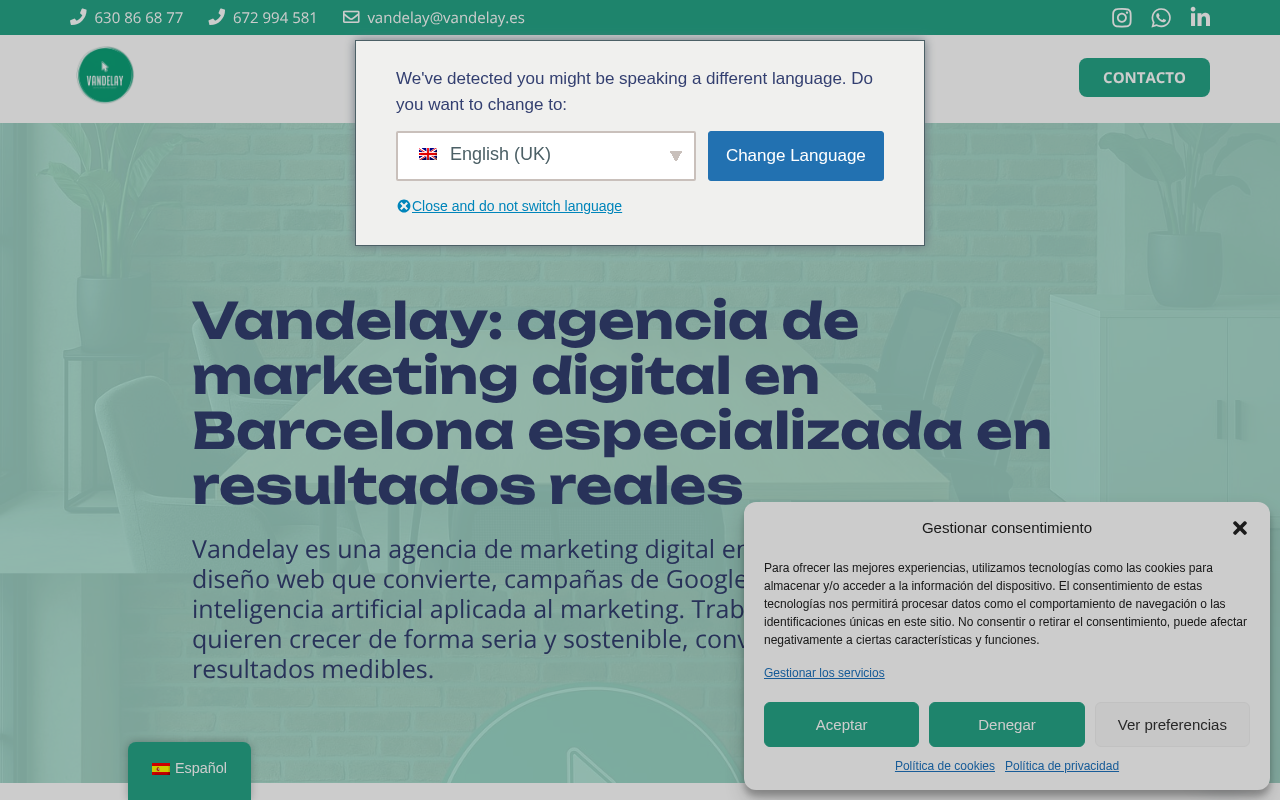 VANDELAY DIGITAL MARKETING AGENCY screenshot