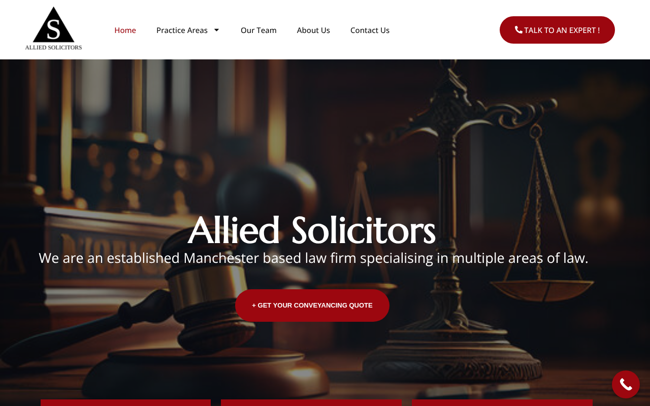 Allied Solicitors screenshot