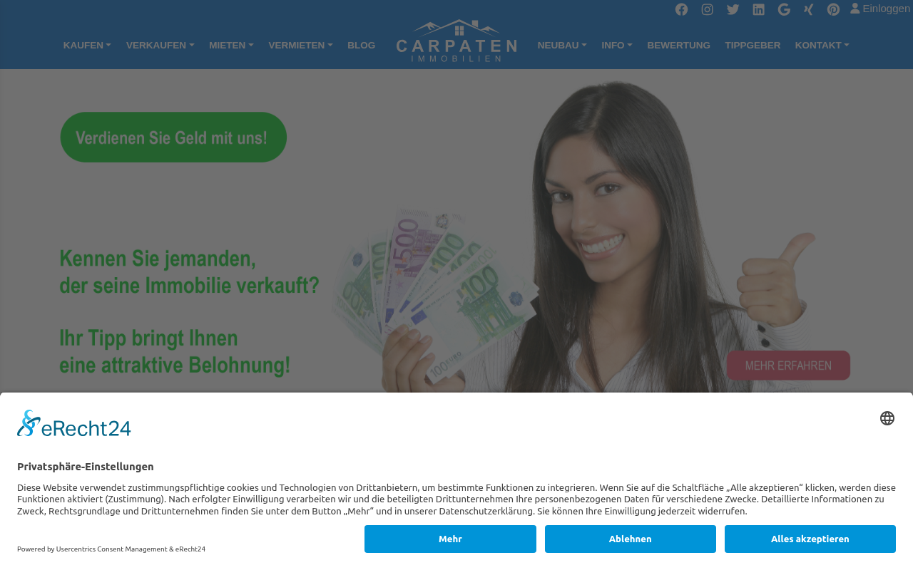 𝗖𝗔𝗥𝗣𝗔𝗧𝗘𝗡 𝗜𝗠𝗠𝗢𝗕𝗜𝗟𝗜𝗘𝗡 Immobilienmakler Berlin screenshot