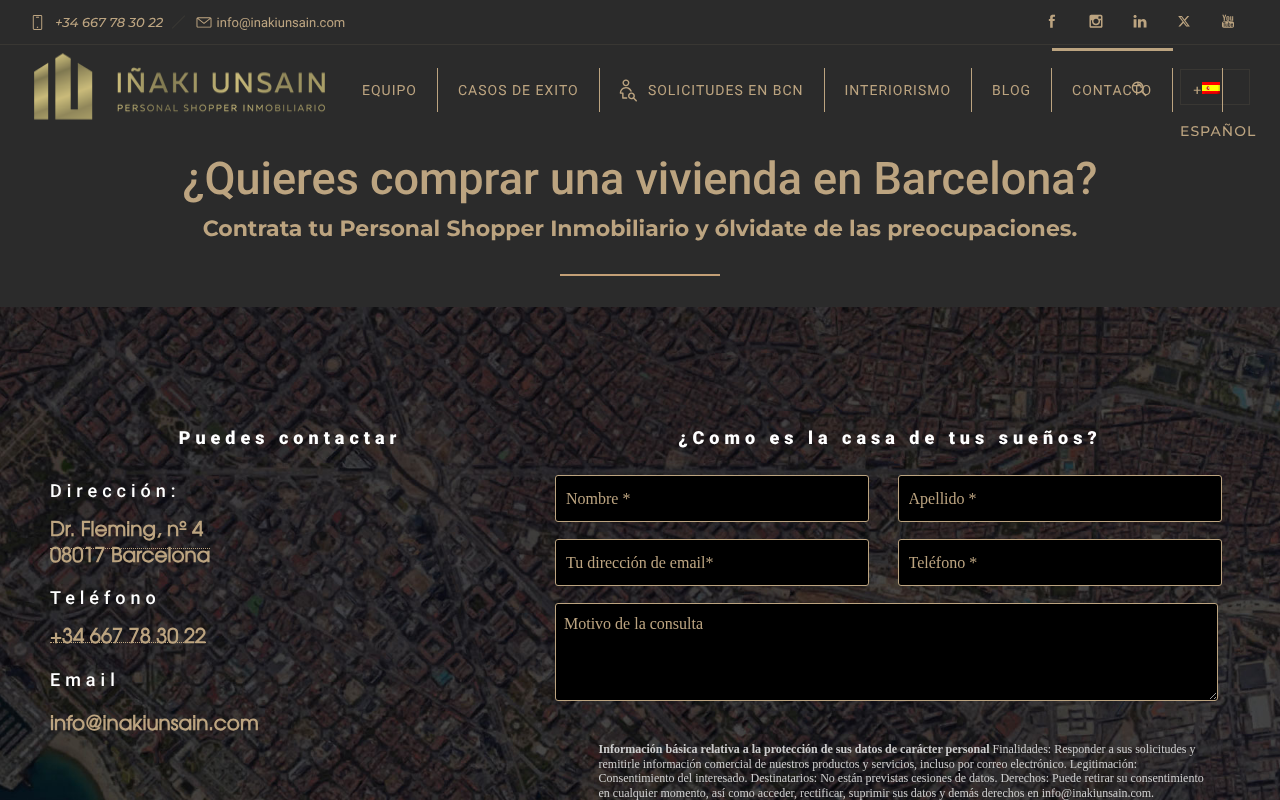 IÑAKI UNSAIN: Personal Shopper Inmobiliario en Barcelona