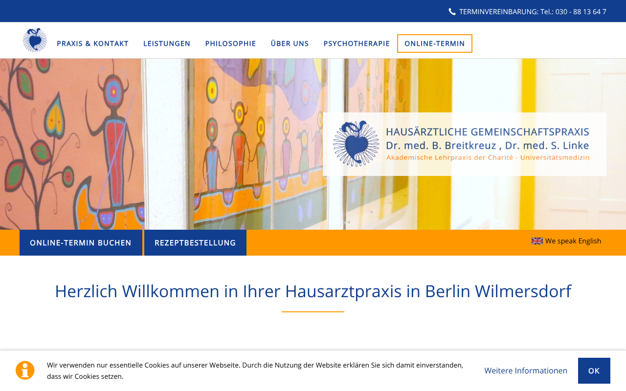 Internistische Hausarztpraxis Wilmersdorf Dr. med. Beate Breitkreuz, Dr. med. Svenja Linke