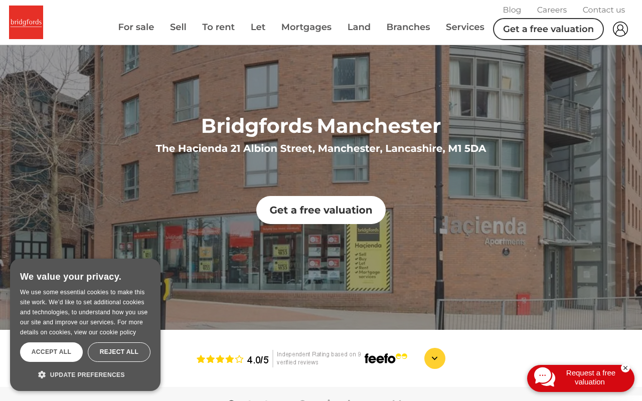 Bridgfords Sales and Letting Agents Manchester screenshot