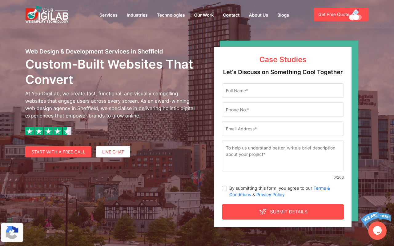 Web Design Agency Sheffield | YourDigiLab screenshot