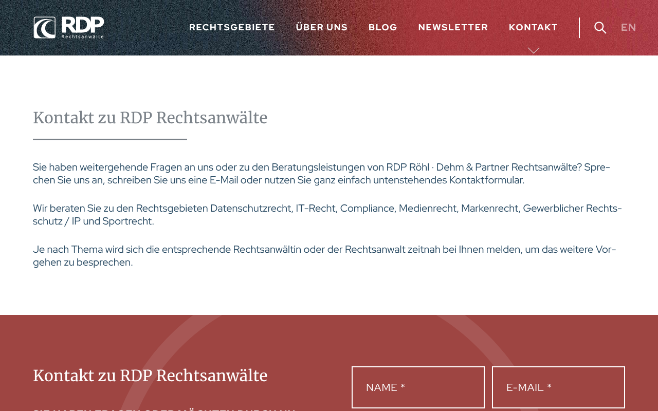 RDP Rechtsanwälte screenshot