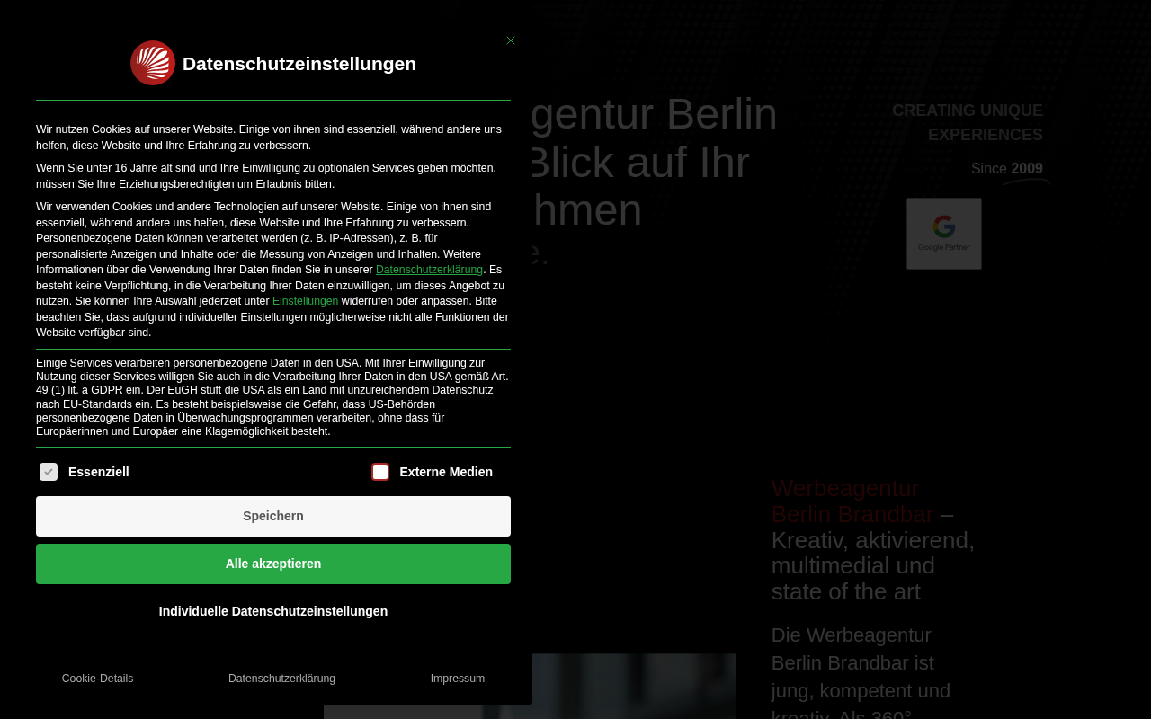 brandbar Werbeagentur GmbH Berlin screenshot
