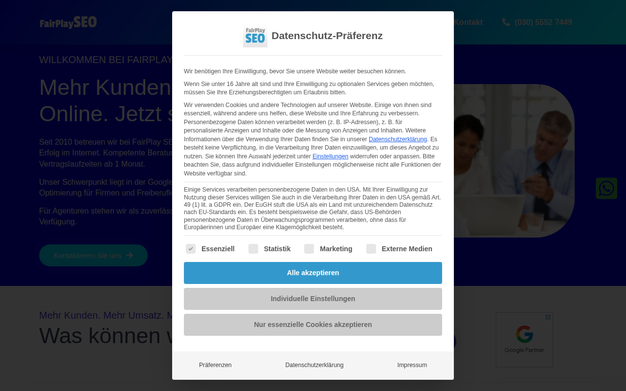 Fairplay SEO screenshot
