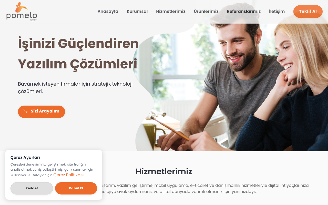 Pomelo Soft Yazılım Kurumsal Web Tasarım Ajansı Yazılım Firması screenshot