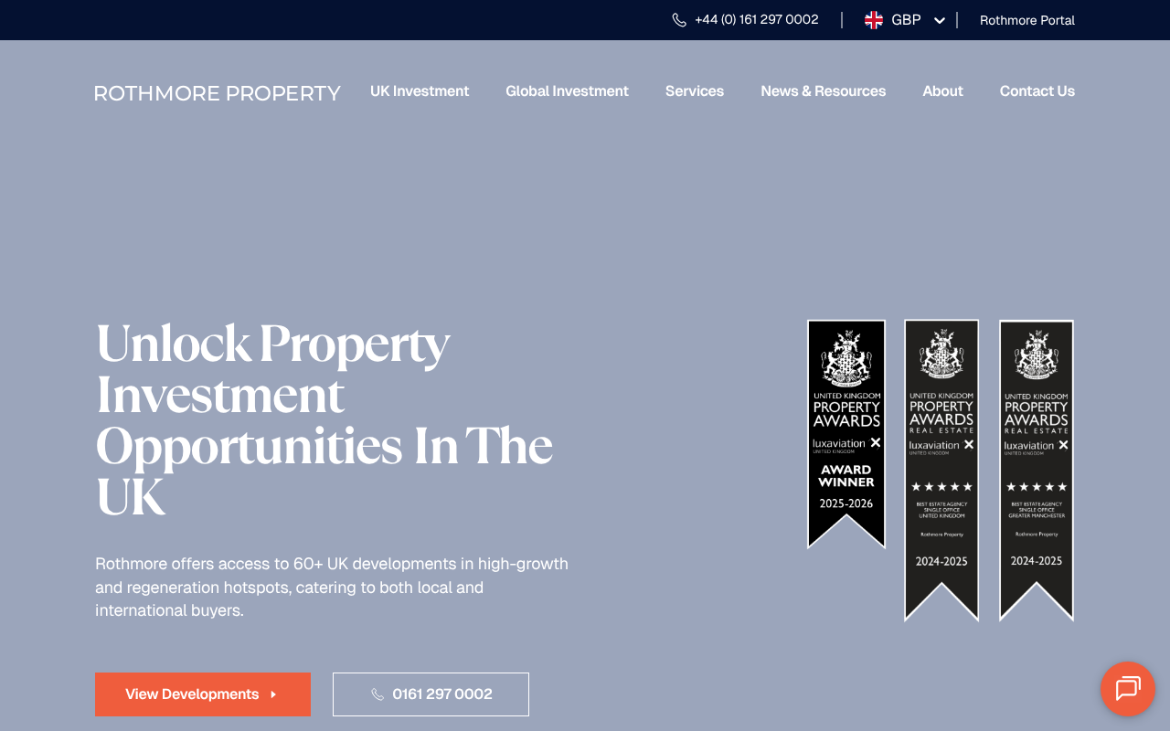 Rothmore Property: UK & Dubai Investments and New Build Developments screenshot