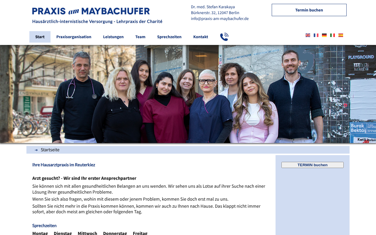 Praxis am Maybachufer Dr. med. Stefan Karakaya - Facharzt für Innere Medizin, Hausarzt screenshot