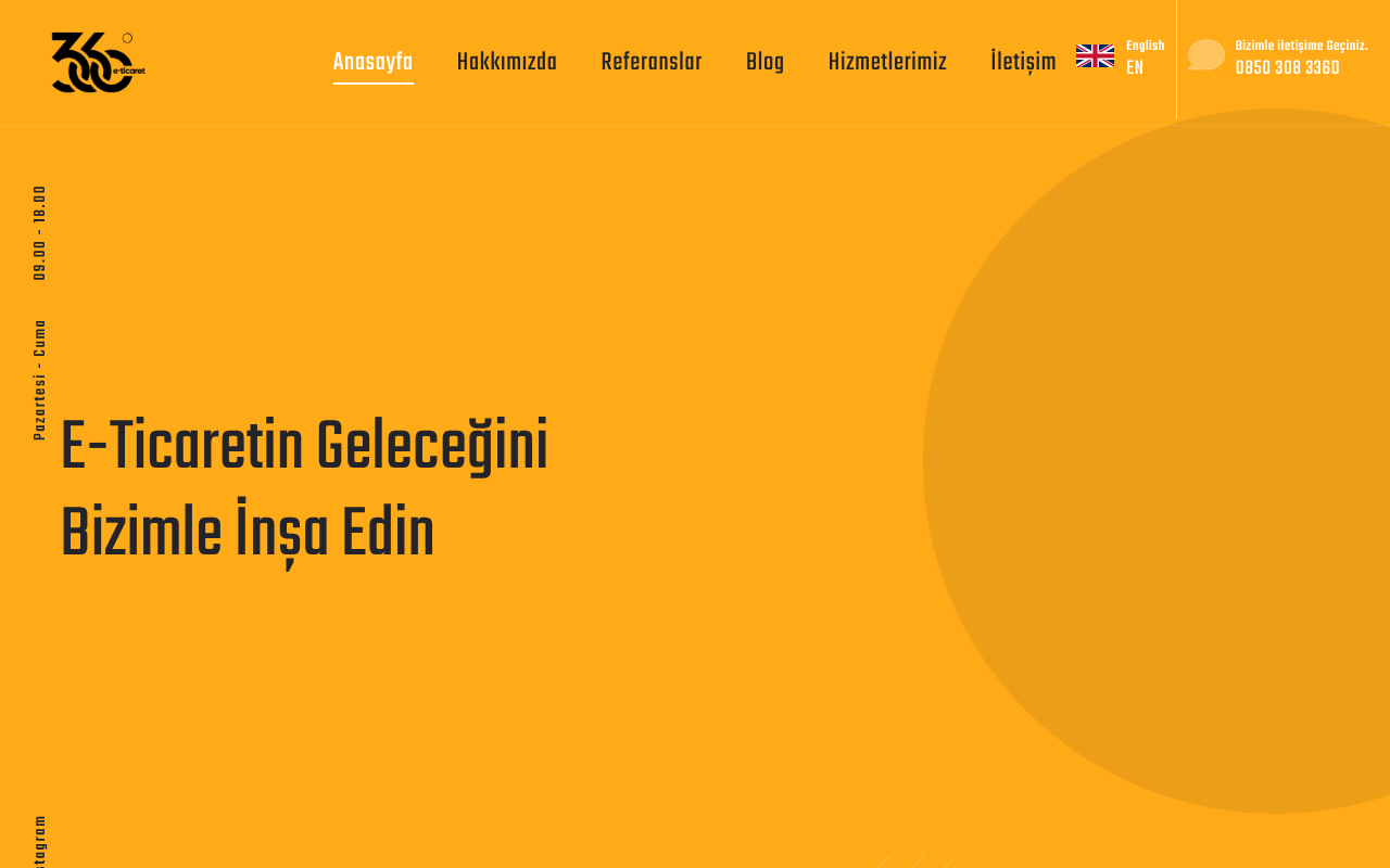 360 Derece Ticaret | E-Ticaret ve Dijital Danışmanlık Ajansı - E-Ticaret Danışmanlığı - Yazılım Danışmanlığı screenshot