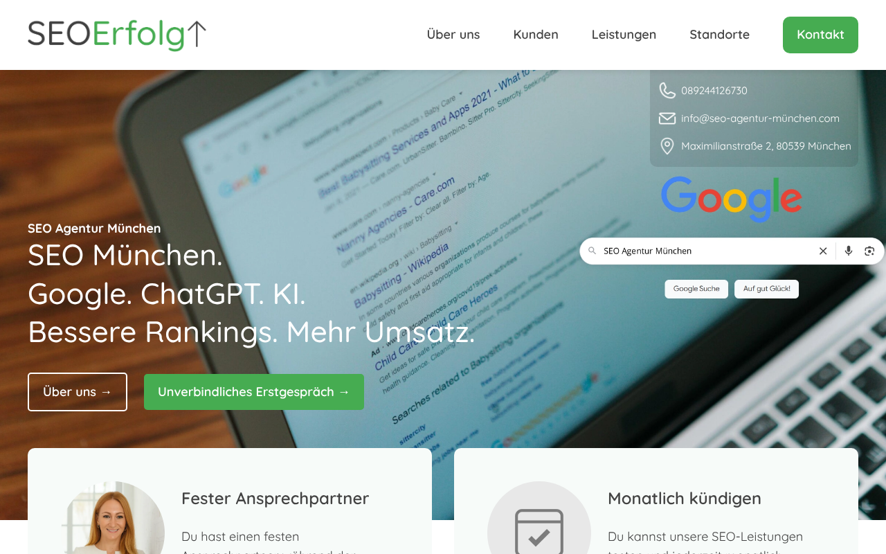 SEO Agentur München - SEO Erfolg GmbH screenshot